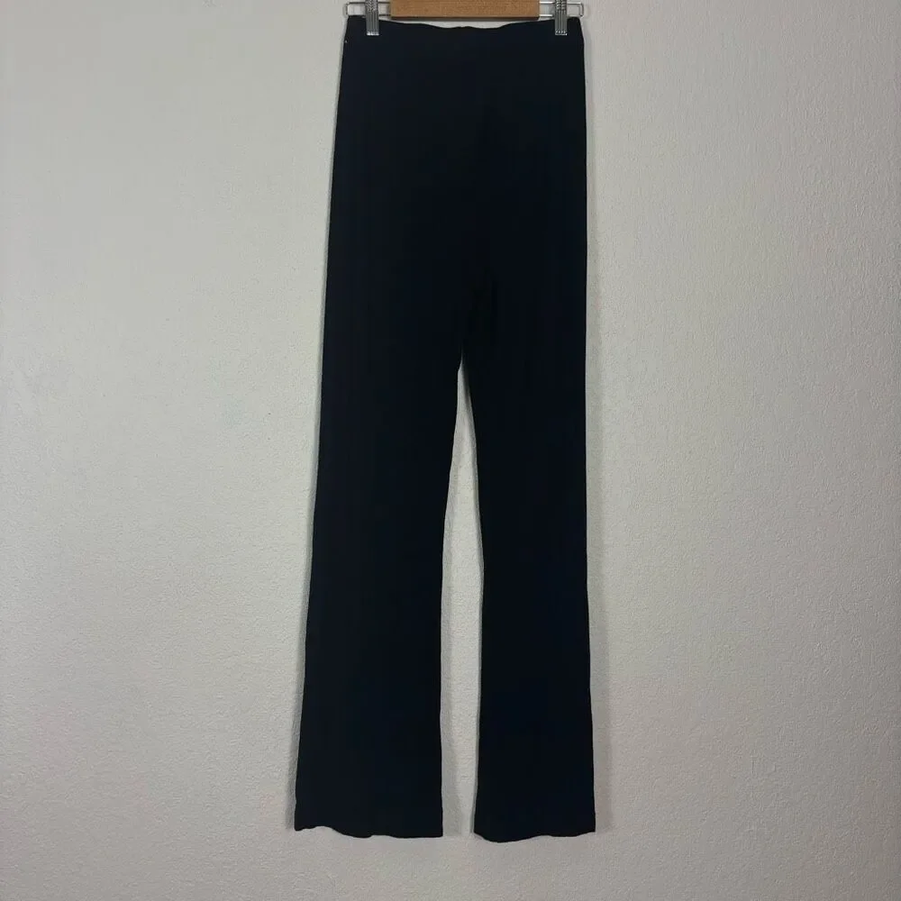 Skims Black Ribbed Loose Flare Pants Women's‎ Size XS